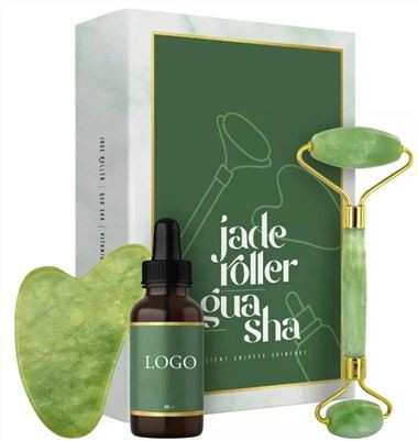 Green Jade Roller dan Gua Sha Gift Set