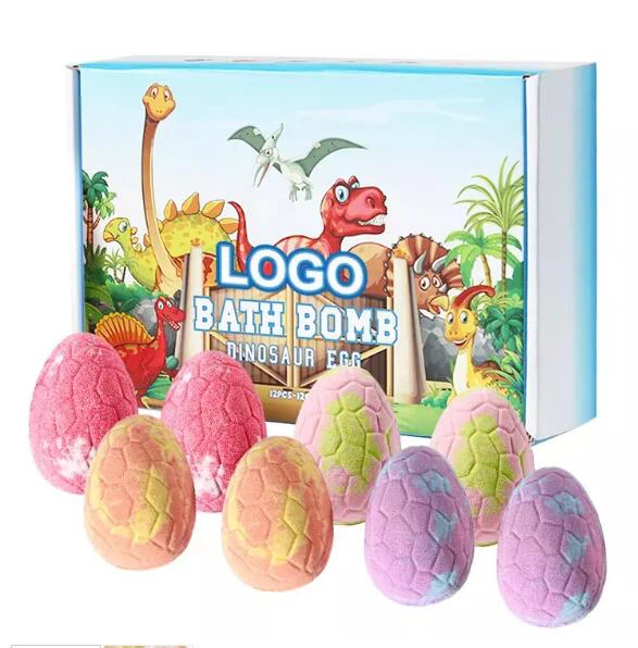 Dino Egg Bath Bomb Gift Set Dengan Mainan Dinosaurus Di Dalam