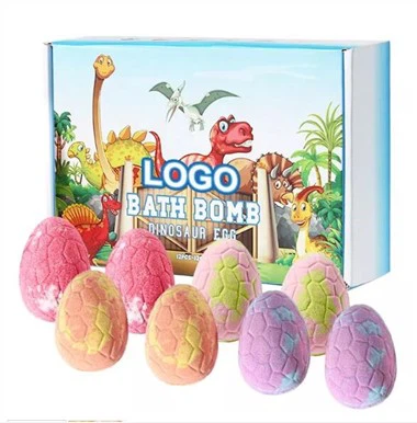 Dino Egg Bath Bomb Gift Set Dengan Mainan Dinosaurus Di Dalam