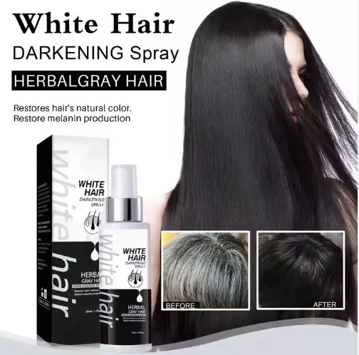Private Label Black White Hair Darkening Spray