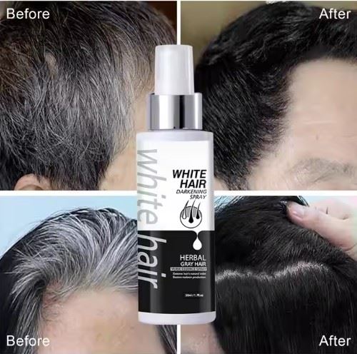 Private Label Black White Hair Darkening Spray