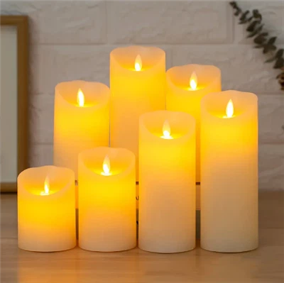 Baterai Tanpa Api Tanpa Api Lilin Beraroma Pilar Baterai Isi Ulang Listrik USB