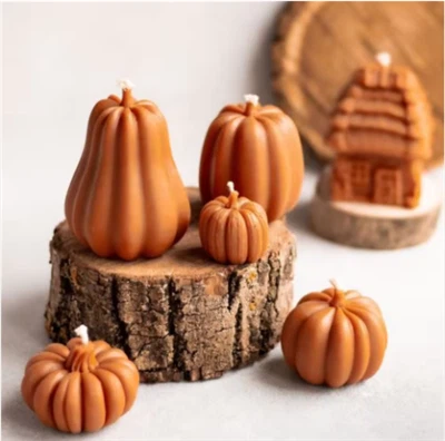 Lilin Beraroma Labu Halloween Buatan Tangan