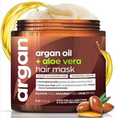Minyak Jojoba Krim Rambut Lidah Buaya & Keratin